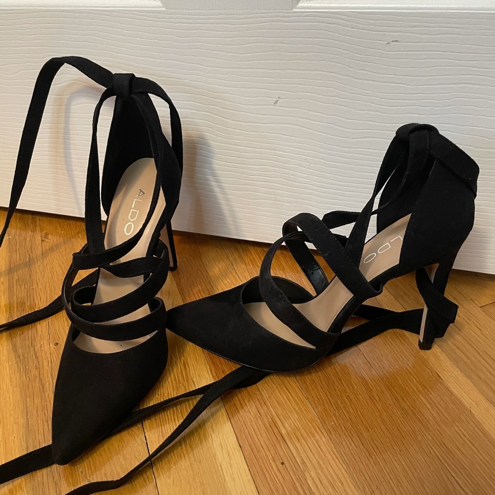 Black Lace Up Heels